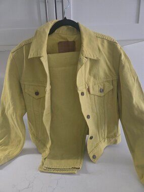 Authentic Vintage Banana Yellow LEE Levy Strauss Jean Jacket & Matching Jeans